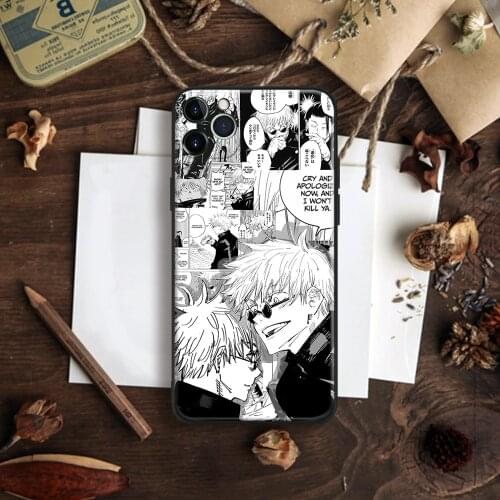 Gojo Satoru Jujutsu Kaisen Anime Phone Case For IPhone 11 12 Mini Pro XS Max 6s X XR 6 7 8 Plus SE Soft TPU Glass Cover