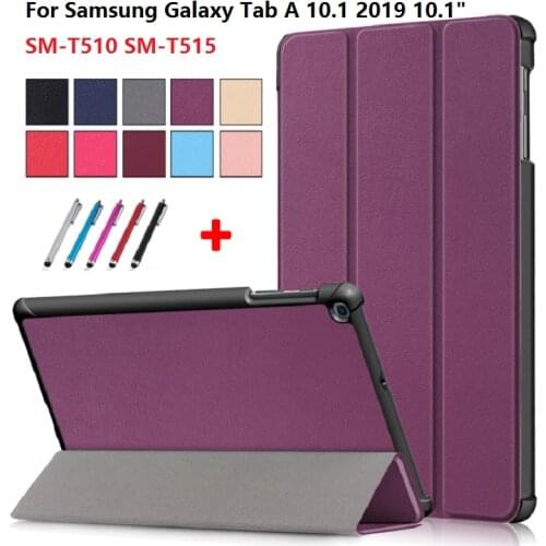For Samsung Galaxy Tab A 10 1 2019 Case Funda SM-T510 SM-T515 PU Leather Soft Back Tablet Cover For Galaxy Tab A 10.1 2019 Case