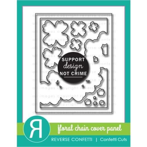 Floral Chain Cover Panel 2021 Arrival New Metal Cutting Dies Scrapbook Diary Decoration Stencil Embossing Template DIY Greeting