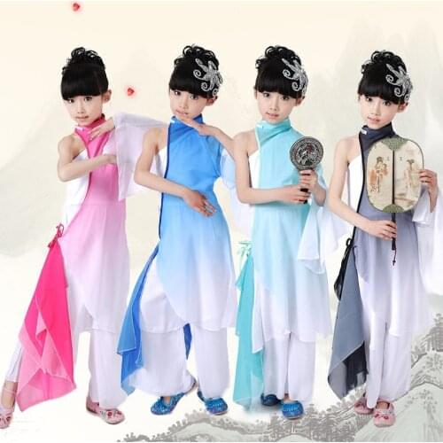 Childrens Classical Dance Costumes Chinese Yangko Dance Dress Kids Girl Chinese Folk Costume Student Dance Clothes 18