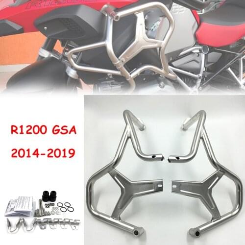 For BMW R1200 GSA R1200GS Adventure Water Cooled 2014-2019 Engine Highway Guard Crash Bar Frame Fuel Tank Extend Protection