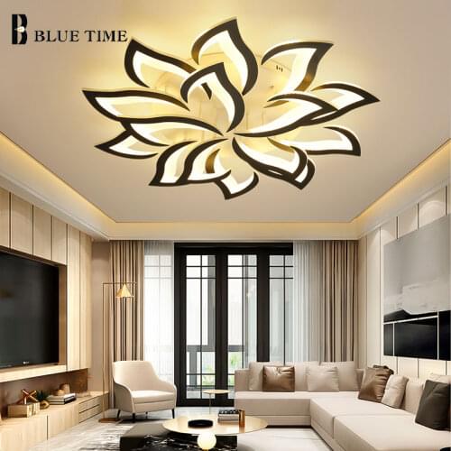 Home Lighting LED Chandelier For Living Room Bedroom Dining Room Kitchen Black White Indoor Lighting Ceiling Chandelier Lights