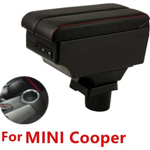 For Mini Coupe R50 Cooper S R53 armrest box double layer with usb interface