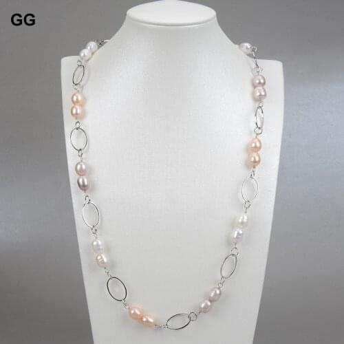 H061306 67'' Multi Color Pearl Necklace