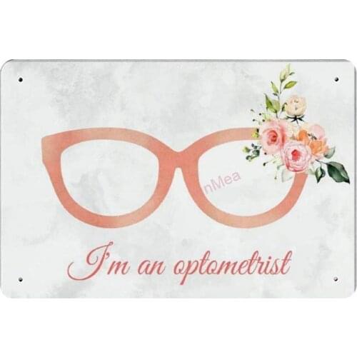 I&Rsquo;M an Optometrist Retro Metal Tin Sign Plaque Poster Wall Decor Art Shabby Chic Gift Suitable