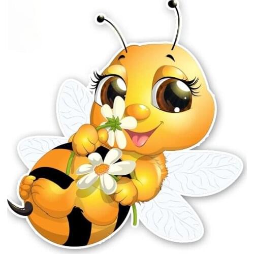 Interesting Cartoon Bees Car Sticker That Eat Honey Windshield Bumper Motorcycle Decal High Quality KK Vinyl Cover Scratches