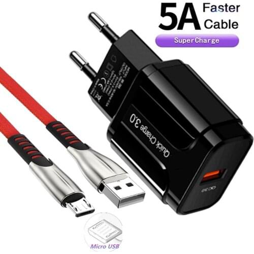 Micro USB Cable Fast Charging For Redmi 6 6A 7 7A Note 4 5 Mobile Phone Microusb USB Cable For Samsung S6 S7 A10 Micro USB Cable