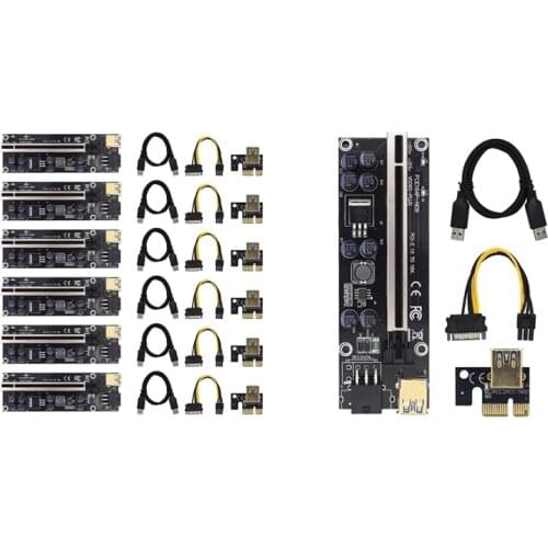 009S Plus Riser Card VER009S PCIE PCI-E PCI Express X16 GPU 6in Adapter Card 1X 16X Extender USB 3.0 Cable