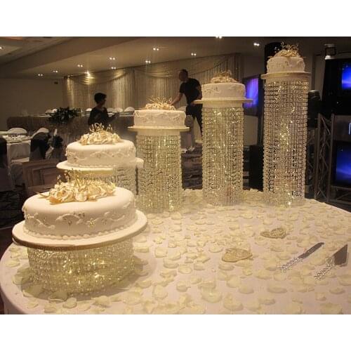 5pcs Birthday Party Crystal Cake Stand -Wedding decoration-Wedding Centerpiece- Wedding Cake cupcake display