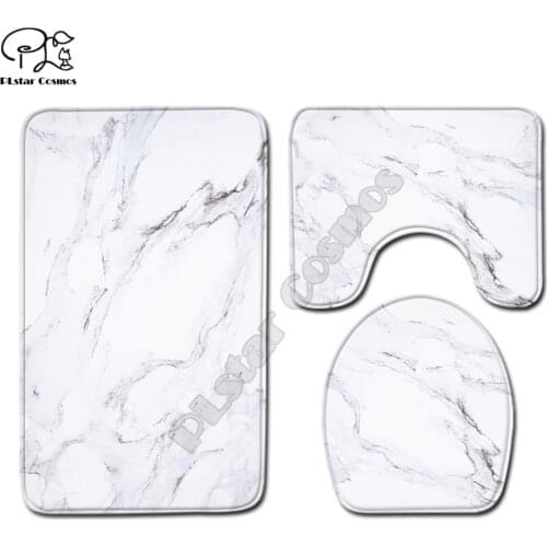 Cartoon funny Colored psychedelic 3D printed Bathroom Pedestal Rug Lid Toilet Cover Bath Mat Set drop shipping