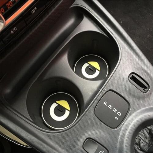 Cup Mats Non-slip Mat Smart Fortwo Forfour 453 Fluorescent Logo Storage Anti Stress Slip Covers Interior Decoration Car Styling