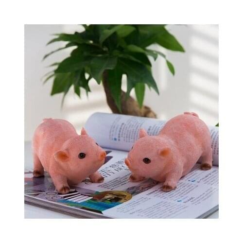 Resin Crafts Garden Decoration Pig Model Simulation Animal Gift Girl Piglet Decoration Creative Cute free shipping
