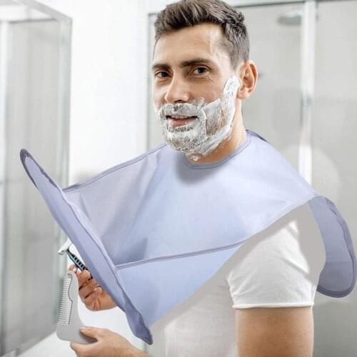 1pc Portable Folding Shaving Cloth Upgraded Shaving Bib Waterproof Beard Hairdressing Apron Household Cleaning Protective Gear