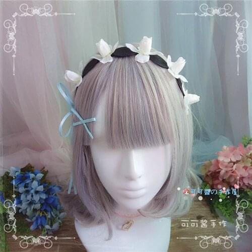 Life in a different world from zero handmade Rem Ramm headband COS hair accessory hairpin Cosplay show maid