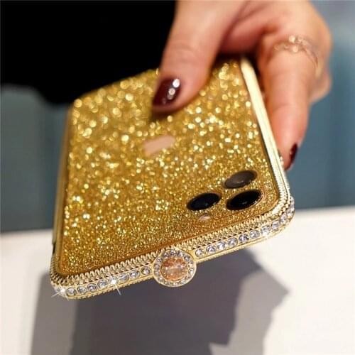 Luxury Glitter Diamond Bumper For iPhone X Xs XR XS Max 8 7 6 6S Plus Case Bling Rhinestone Metal Frame for iPhone 11 Pro Max