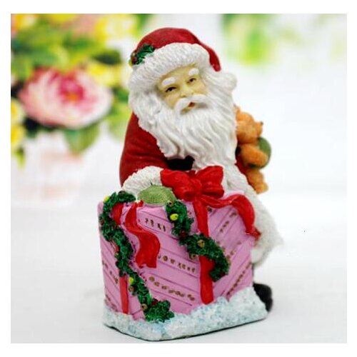 Christmas 3d Santa Claus gift box bear silicone candles mould soap molds silica gel moulds Christmas cake decoration tools