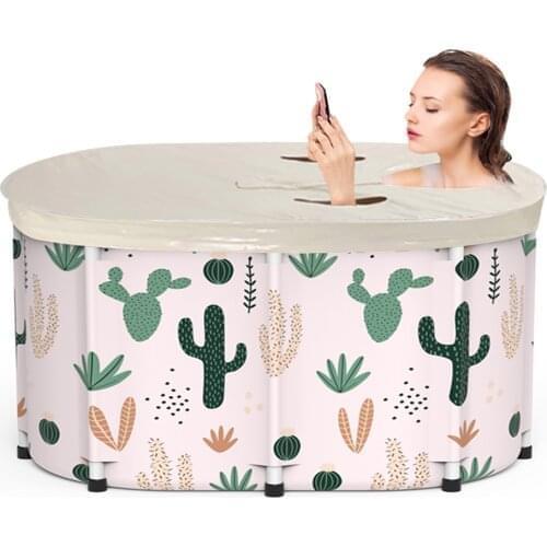 Folding Bathtub Adult Household Non-inflatable Bath Barrel Double Foldable Bath Tub Portable Peach Skin SPA Bath Tub