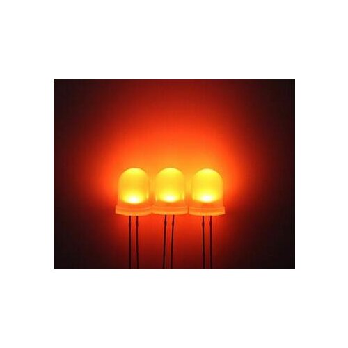 1000pcs super bright through hole diffused 10mm orange led diode for lighting