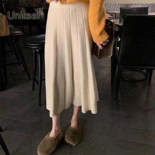 Женские трикотажные юбки Unireal China At AliExpress