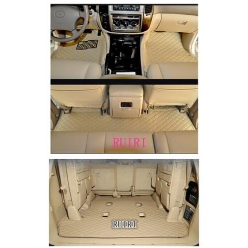 High quality! Special car floor mats + Trunk mat for Lexus LX 570 7 seats 2019-2008 waterproof durable carpets for LX570 2018