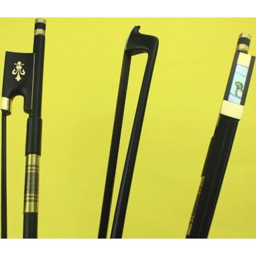 High quality 4/4 full size Carbon fiber violin bow black horse hair