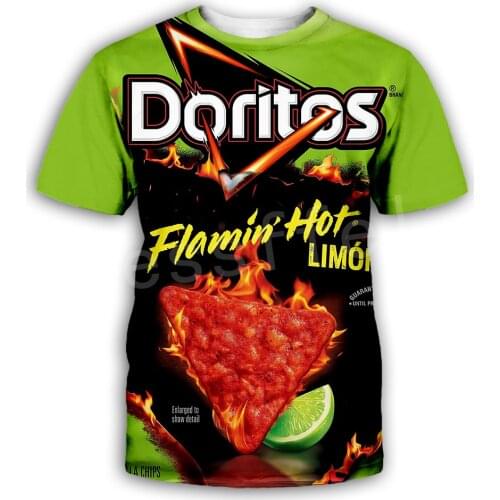Tessffel Potato chips Snacks bag Funny Food Casual 3DPrint Mens/Womens NewFashion Summer Streetwear Tee T-shirt Short sleeve D-1