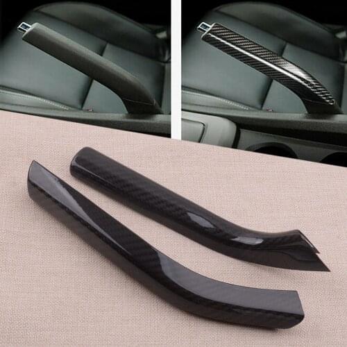 CITALL Car Parking Brake Handbrake Handle Lever Sleeve Protector Cover Fit for Chevrolet Camaro 2010-2015 Carbon Fiber Black
