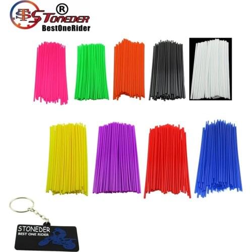 STONEDER Spoke Skins Covers Wheel Rim Guard Wrap For Yamaha YZ TTR TW Honda CRF CR XR Suzuki RM Z DR Kawasaki KX KLX 50 SSR DHZ