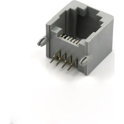 10pcs 8P8C Single Port RJ45 Network Socket RJ45 Connector Plug 90 Degrees Horizontal High Quality