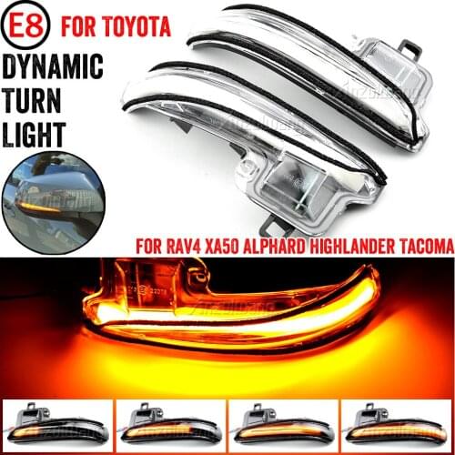 2pcs Flowing LED Turn Signal Indicator Light Side Mirror Lamp for Toyota Alphard Vellfire Tacoma N300 RAV4 Highlander XU70 2020
