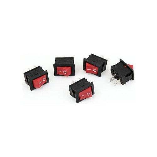 Free shipping5pcs AC 250V 2/8A 2 Pin SPST ON/OFF I/O Panel Mount Rocker Switch Button