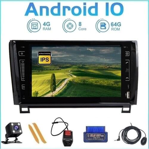 ZLTOOPAI Car Multimedia Player For Toyota Tundra Sequoia 2007 2008 2009 2010 2012 2013 Android 10.0 Car GPS Navigation DVD FM