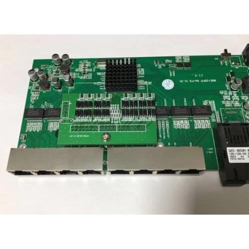 Free shipping, 8pcs/lot, POE reverse Switch board, 8 PortS GE Rj45 + 2 GBIC 20km Operational PD switch