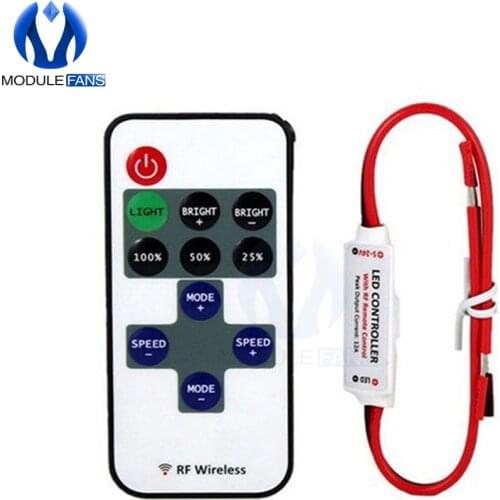 DC 12V RF Wireless Remote Switch Controller Dimmer for Remote Control Mini In-line LED Strip Light Diy Electronic Module Diy