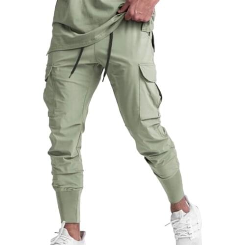 2021New Casual Pants Men Joggers Sweatpants Running Sport Trackpants Male Gyms Fitness Training Thin Quick dry Trousers Bottoms