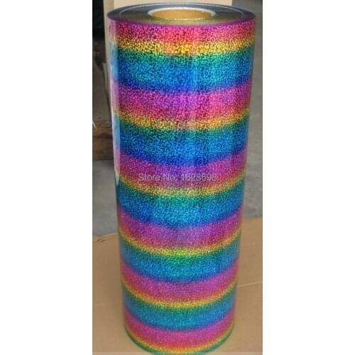 CDH-20 line/ stripe multi Rainbow Hologram vinyl for cutter plotter High quality Hologram VINYL for fabric heat transfer