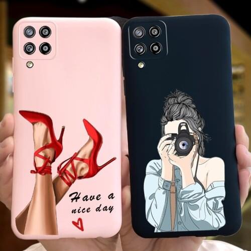 6.4" Cover For Samsung A22 Case Fashion Girl Printing Phone Case Silicon Soft Back Cover For Samsung Galaxy A22 4G A 22 A225F