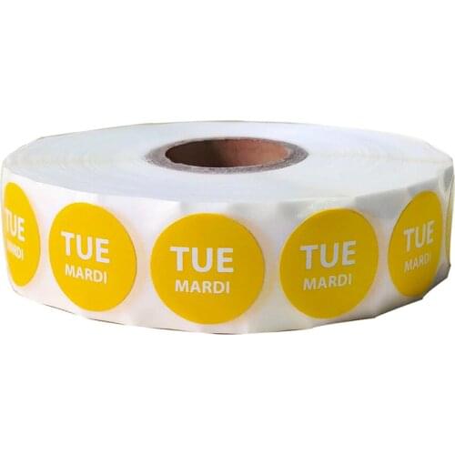 Dayspots 3/4 Inch Round Food Safety Permanent Adhesive Label HYDS-PLR34-TUE 2000/ roll