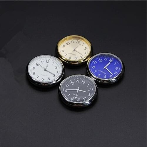 Car Ornament Automotive Clock Auto Watch Automobiles Interior Decoration Stick-On Clock Ornaments Accessories Christmas Gifts