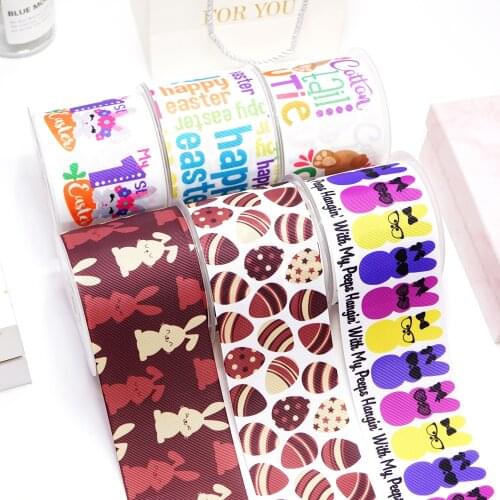 DIY Easter Day Printed Grosgrain Ribbon For Craft Supplies Sewing Accessories 5 Yards, Planar Resins Mold 10 Pieces. 49996