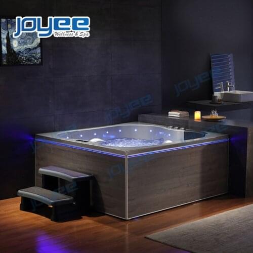 JOYEE indoor hot tub/whirlpool bathtub/ bathroom jacuzzi massage big 1600mm free standing bath tub price for adults