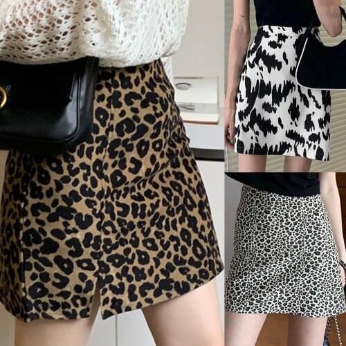 SAGACE Printed elastic slim A-line skirt womens skirt 2021 summer trend fashion new womens Retro High thin miniskirt женские ю