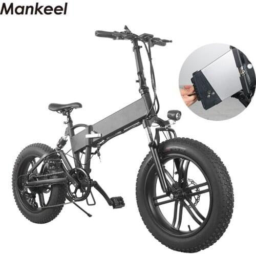 EU Warehouse 20 Inch Ebike Electric Bicycle 500W 36V 10AH Removable Battery E Bike Shimano 7 Speed With Front Rear Suspension
