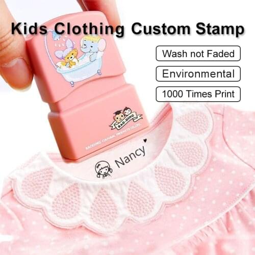 Custom-made Baby Name Stamp DIY for Children Name Seal Student Clothes Chapter Not Easy To Fade Security Name Stamp Waterproof