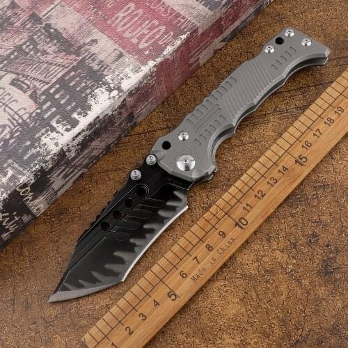 T-1 series Z type wear-resistant tool steel A8 blade TC4 titanium alloy handle outdoor heavy-duty manual tactical folding knife