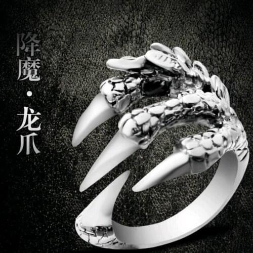 Evil Dragon Claw Stainless Steel Mens Rings Punk Hip Hop Personality for Male Boyfriend Biker Jewelry Creativity Gift Wholesale