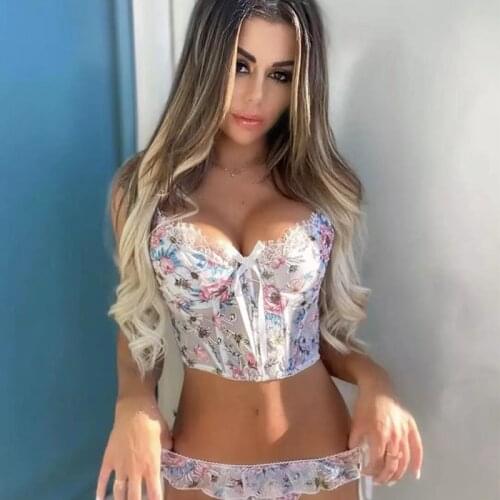 Floral Womens Underwear Set Push up Lingerie Bra Set Lace Sexy Lenceria Underwear For Women Lingerie Set Sexy Lace