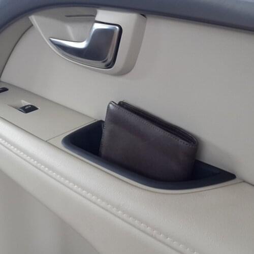 Front Door Handle Storage Box 2pcs Car Styling For Volvo XC70 V70 S80 Auto Interior Organizer Accessories
