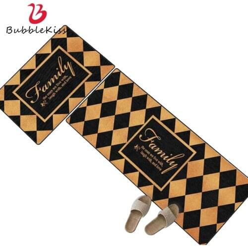 Bubble Kiss Kitchen Mat Customize Long Strip Carpets For Living Room Yellow Geometric Pattern Foot Pad Home Bedroom Decor Rugs
