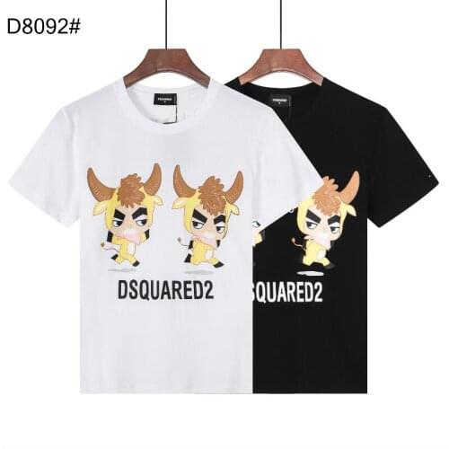 Fashion Trend Dsquared2 Mens Premium Print Short Sleeve graphic t shirts gothic D8092